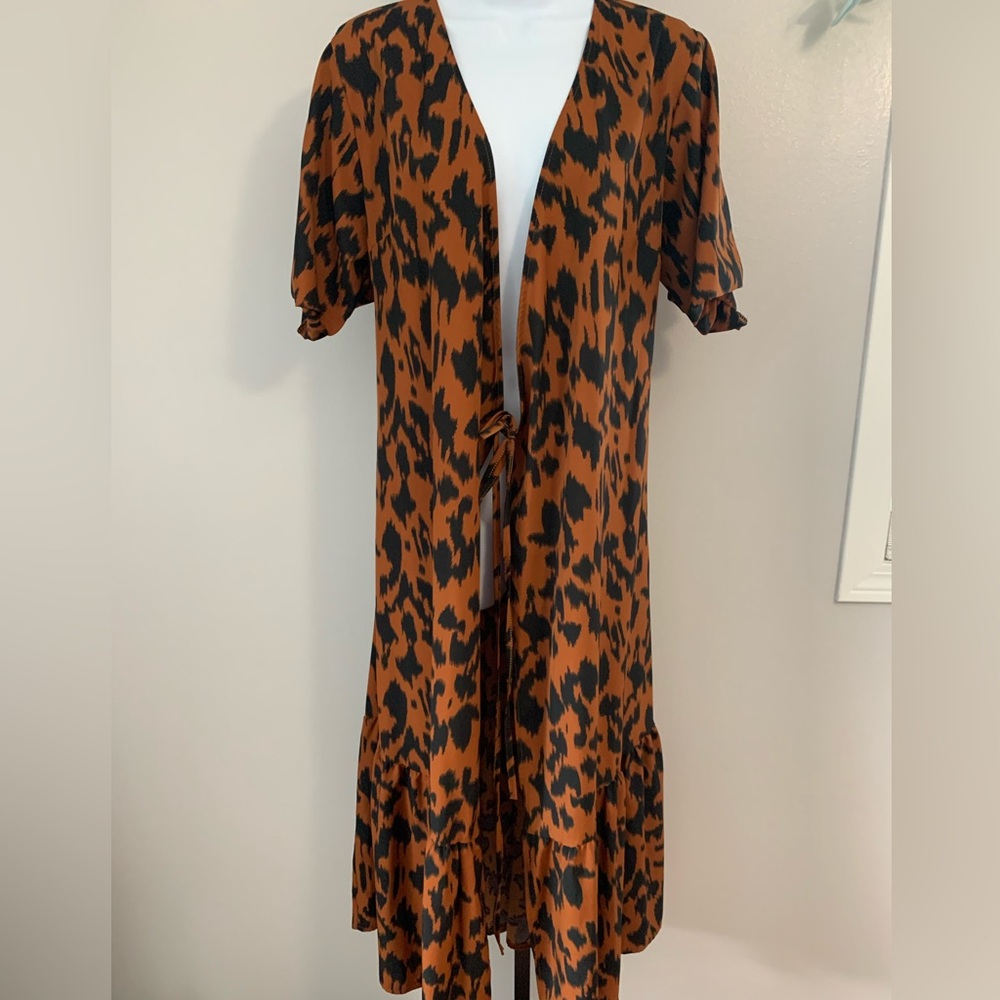 NWT C+D+M Stylish Tiger Print Duster